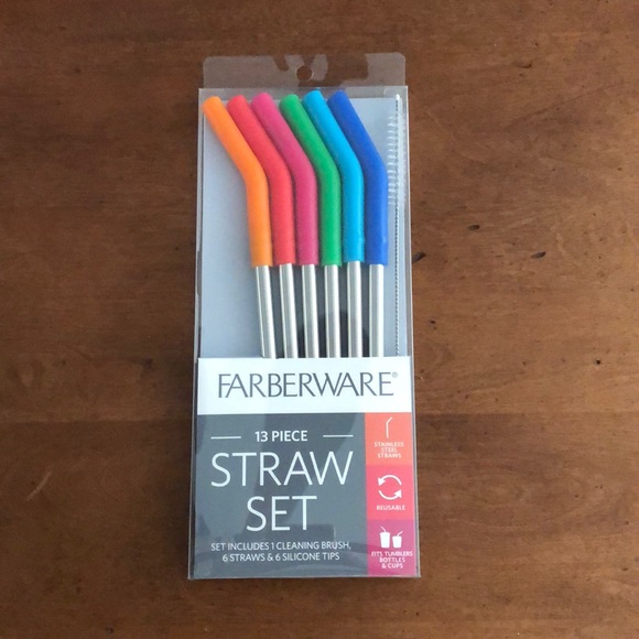 Farberware Kitchen 35 Farberware 13 Piece Stainless Steel Straw Set